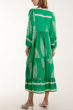 Denim Paisley Print Tunic Maxi Dress For Women ONE SIZE - Dropwear