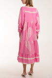 Lime Paisley Print Tunic Maxi Dress For Women ONE SIZE - Dropwear