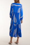 Paisley Print Tunic Maxi Dress For Women  - Dropwear