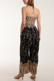 Floral Shirred Bandeau Jumpsuit For Women  - Dropwear