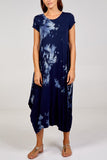 Cap Sleeve Tie Dye Parachute Dress For Women  - Dropwear