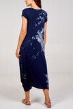 Cap Sleeve Tie Dye Parachute Dress For Women  - Dropwear