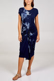 Cap Sleeve Tie Dye Parachute Dress For Women  - Dropwear