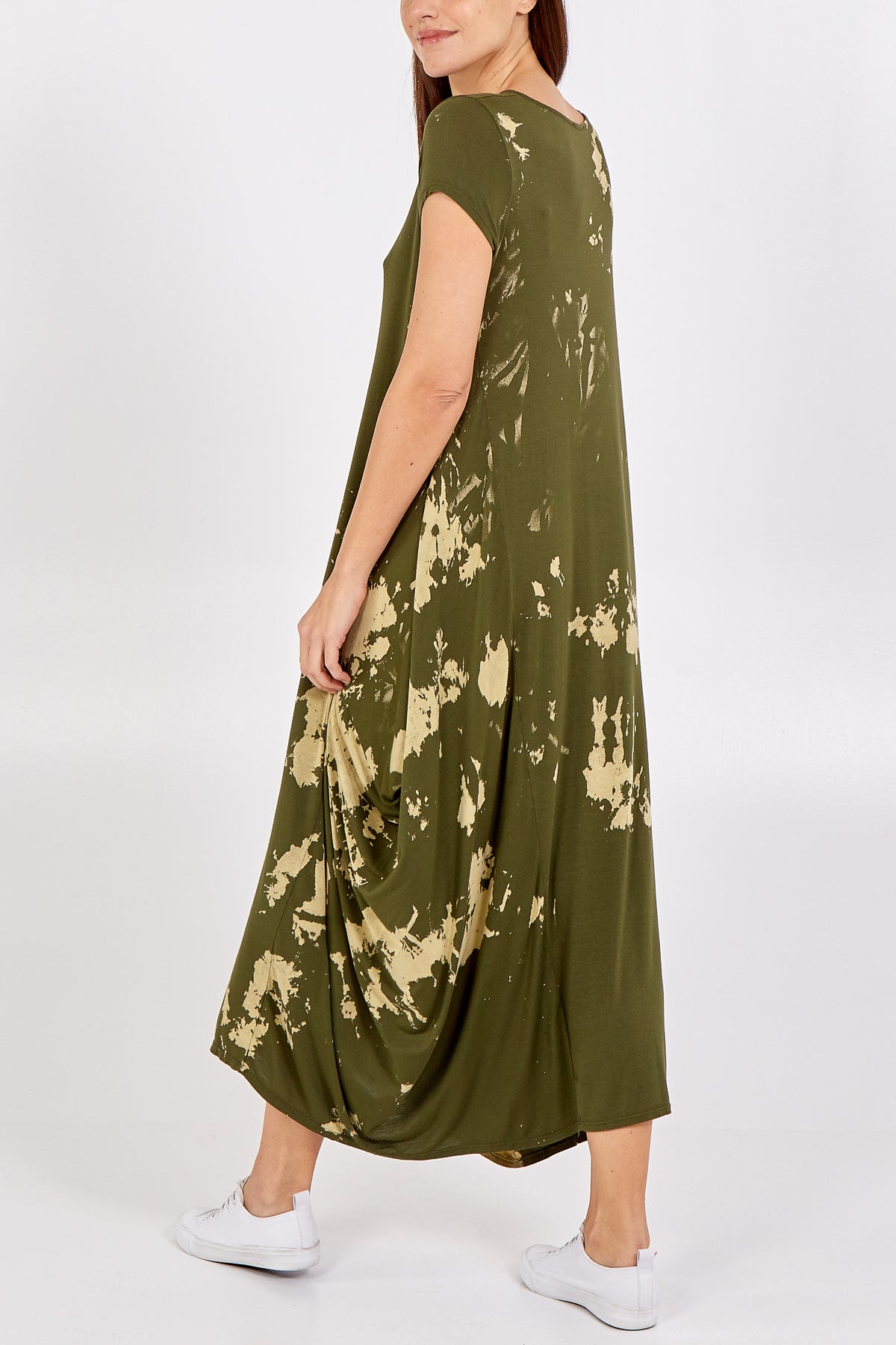 Cap Sleeve Tie Dye Parachute Dress For Women  - Dropwear