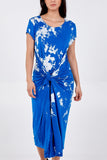 Hot Pink Cap Sleeve Tie Dye Parachute Dress For Women ONE SIZE - Dropwear