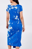 Green Cap Sleeve Tie Dye Parachute Dress For Women ONE SIZE - Dropwear
