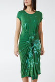 Cap Sleeve Tie Dye Parachute Dress For Women  - Dropwear