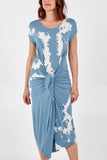 Cap Sleeve Tie Dye Parachute Dress For Women  - Dropwear