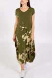 Cap Sleeve Tie Dye Parachute Dress For Women  - Dropwear