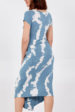 Cap Sleeve Tie Dye Parachute Dress For Women  - Dropwear