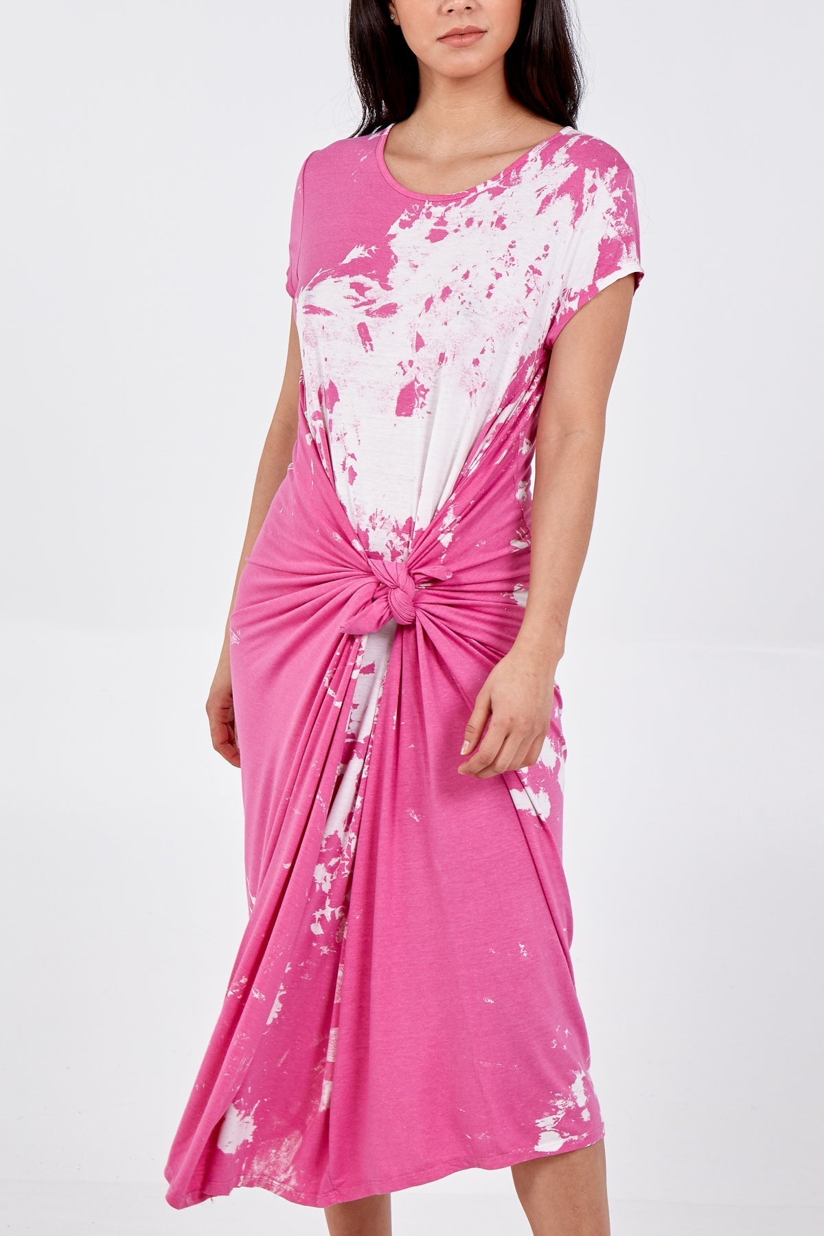 Cap Sleeve Tie Dye Parachute Dress For Women  - Dropwear