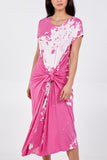 Cap Sleeve Tie Dye Parachute Dress For Women  - Dropwear