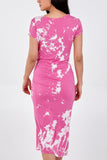 Cap Sleeve Tie Dye Parachute Dress For Women  - Dropwear