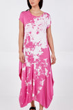 Navy Cap Sleeve Tie Dye Parachute Dress For Women ONE SIZE - Dropwear