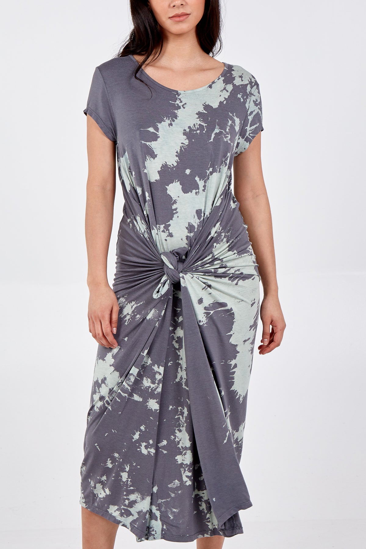 Cap Sleeve Tie Dye Parachute Dress For Women  - Dropwear