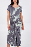 Cap Sleeve Tie Dye Parachute Dress For Women  - Dropwear