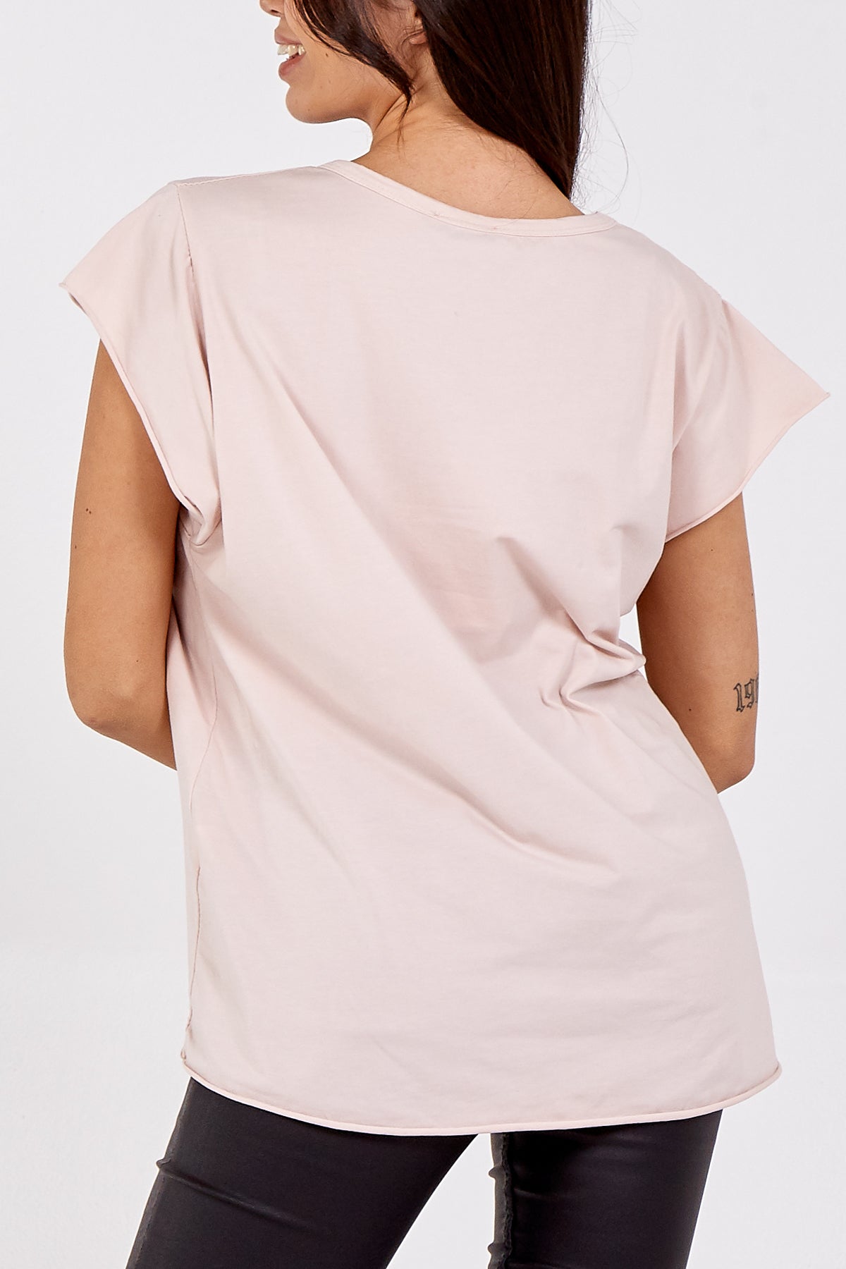 Cap Sleeve High Low Rolled Edge Top For Women  - Dropwear