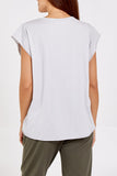 Cap Sleeve High Low Rolled Edge Top For Women  - Dropwear