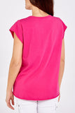 Cap Sleeve High Low Rolled Edge Top For Women  - Dropwear