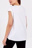 Cap Sleeve High Low Rolled Edge Top For Women  - Dropwear