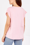 Cap Sleeve High Low Rolled Edge Top For Women  - Dropwear