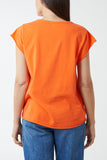Cap Sleeve High Low Rolled Edge Top For Women  - Dropwear