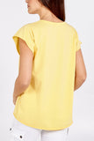 Cap Sleeve High Low Rolled Edge Top For Women  - Dropwear