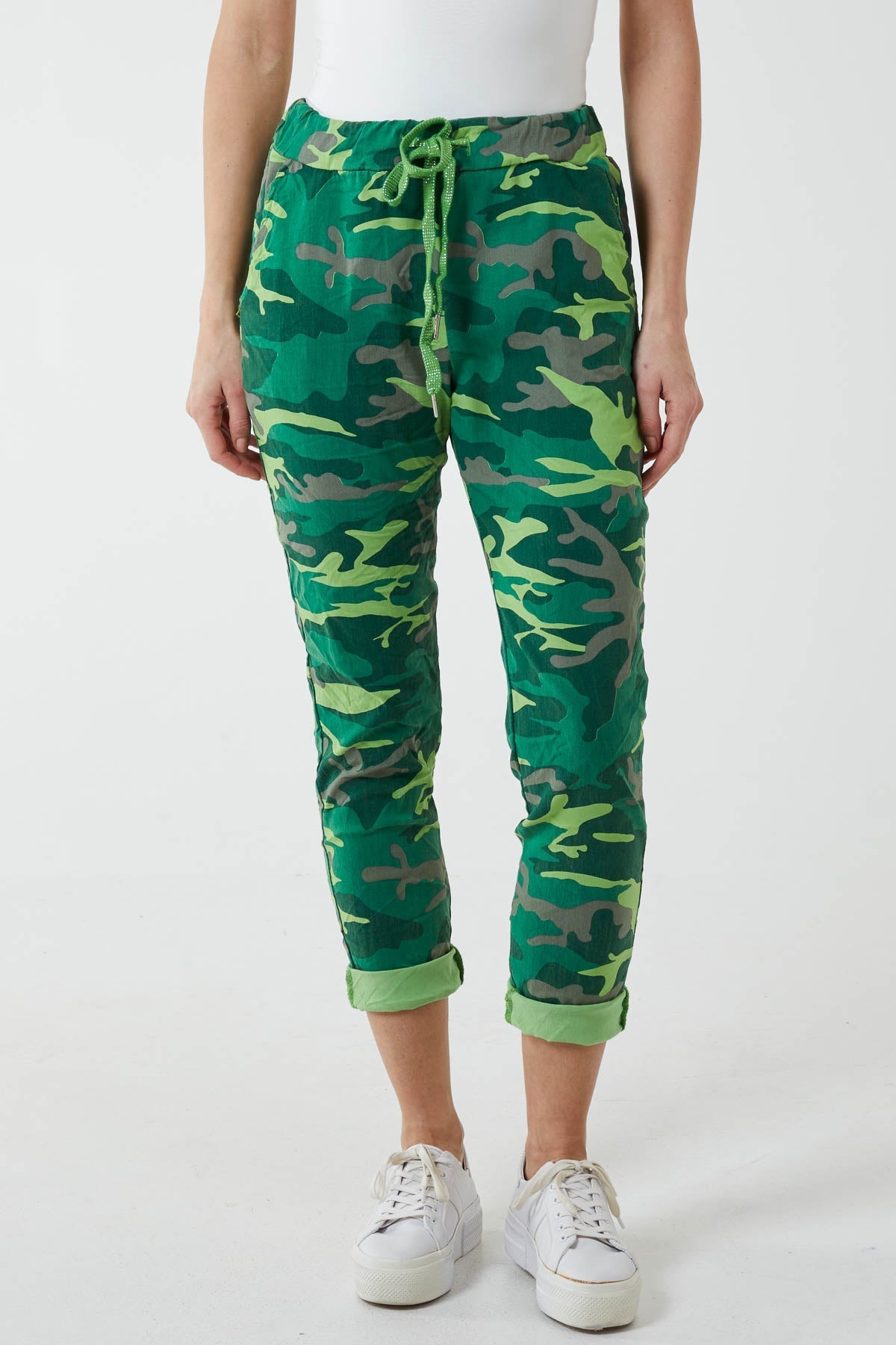 Magic Super Stretch Camouflage Print Trousers For Women  - Dropwear