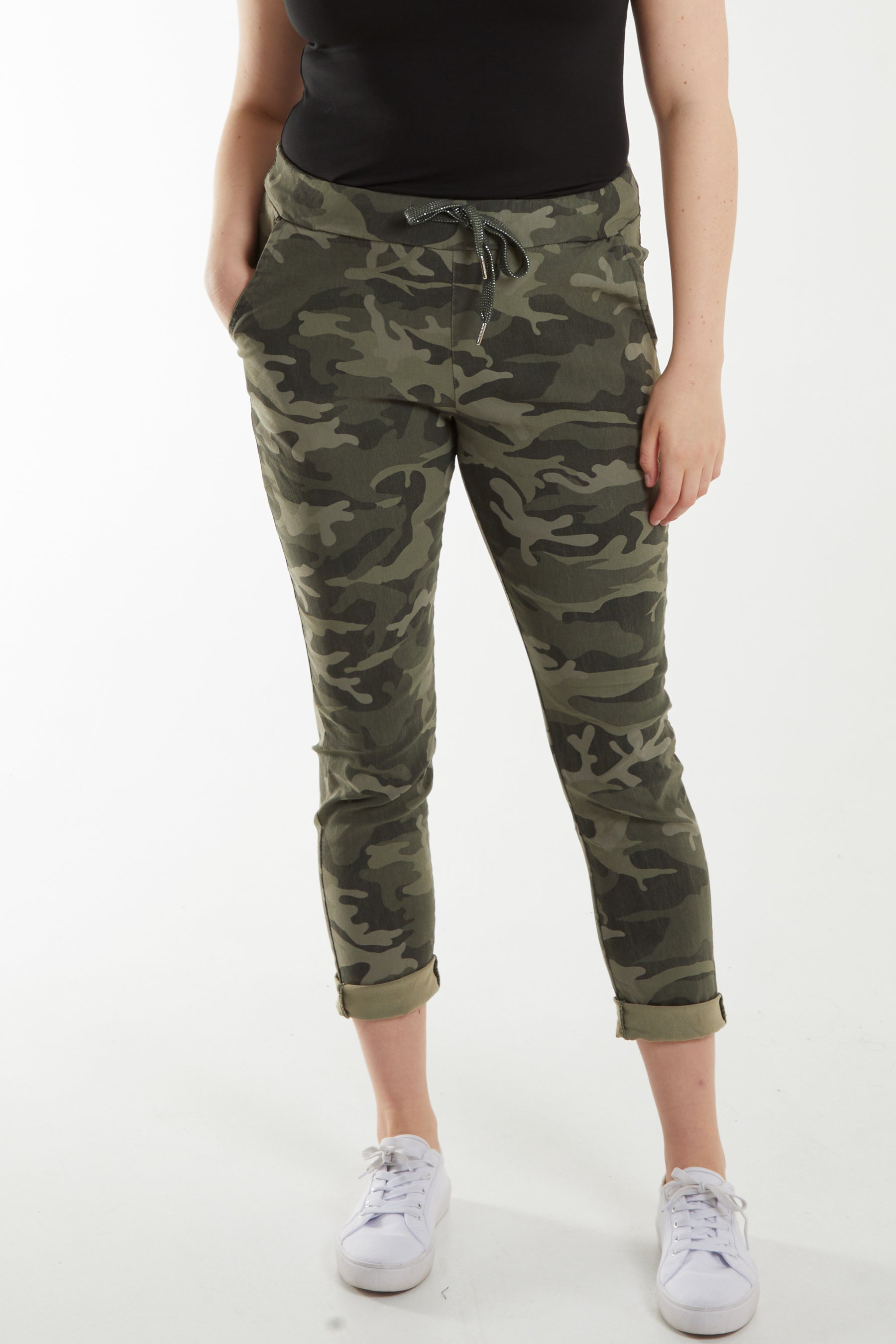 Magic Super Stretch Camouflage Print Trousers For Women  - Dropwear