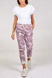 Dark Grey Magic Super Stretch Camouflage Print Trousers For Women ONE SIZE - Dropwear