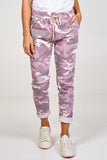 Light Grey Magic Super Stretch Camouflage Print Trousers For Women ONE SIZE - Dropwear