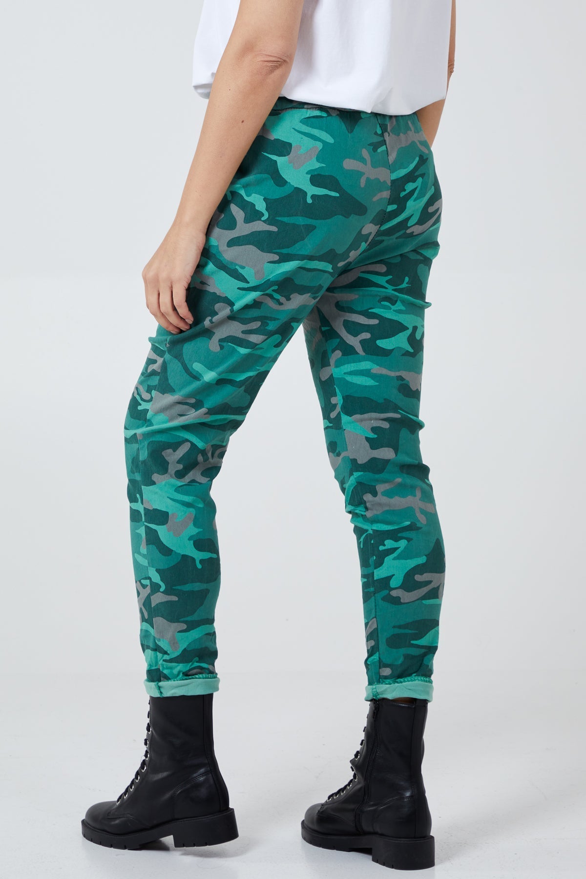 Lime Magic Super Stretch Camouflage Print Trousers For Women ONE SIZE - Dropwear