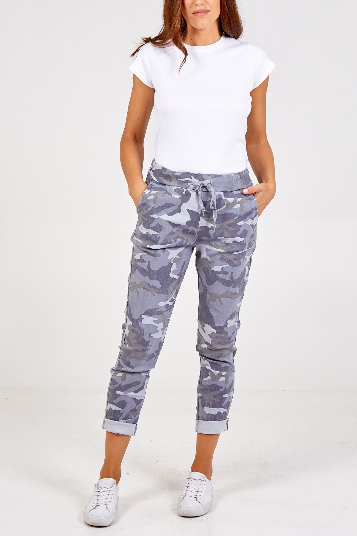Magic Super Stretch Camouflage Print Trousers For Women  - Dropwear