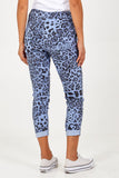 Beige Magic Super Stretch Leopard Print Trousers For Women ONE SIZE - Dropwear