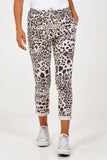 Denim Magic Super Stretch Leopard Print Trousers For Women ONE SIZE - Dropwear
