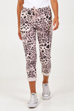 Charcoal Magic Super Stretch Leopard Print Trousers For Women ONE SIZE - Dropwear