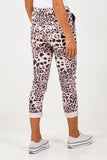 Khaki Magic Super Stretch Leopard Print Trousers For Women ONE SIZE - Dropwear