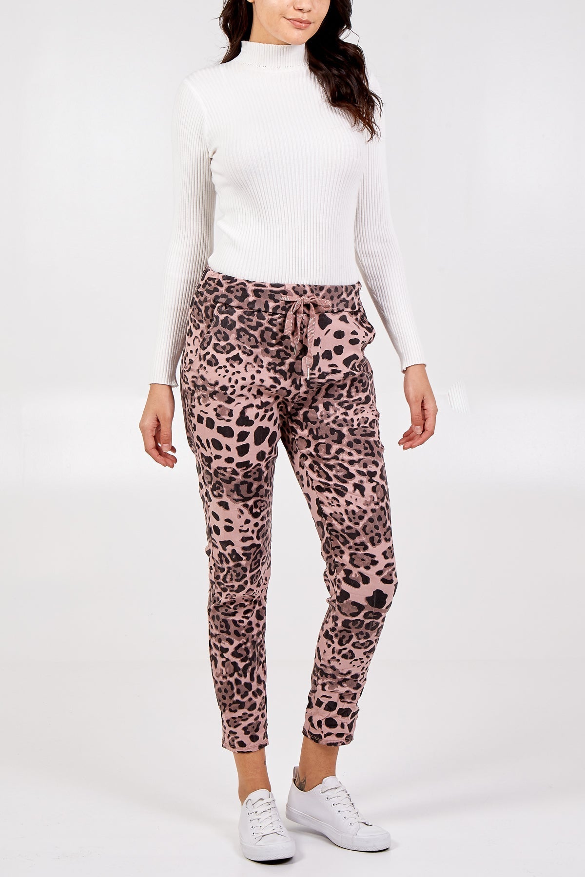 Magic Super Stretch Leopard Print Trousers For Women  - Dropwear