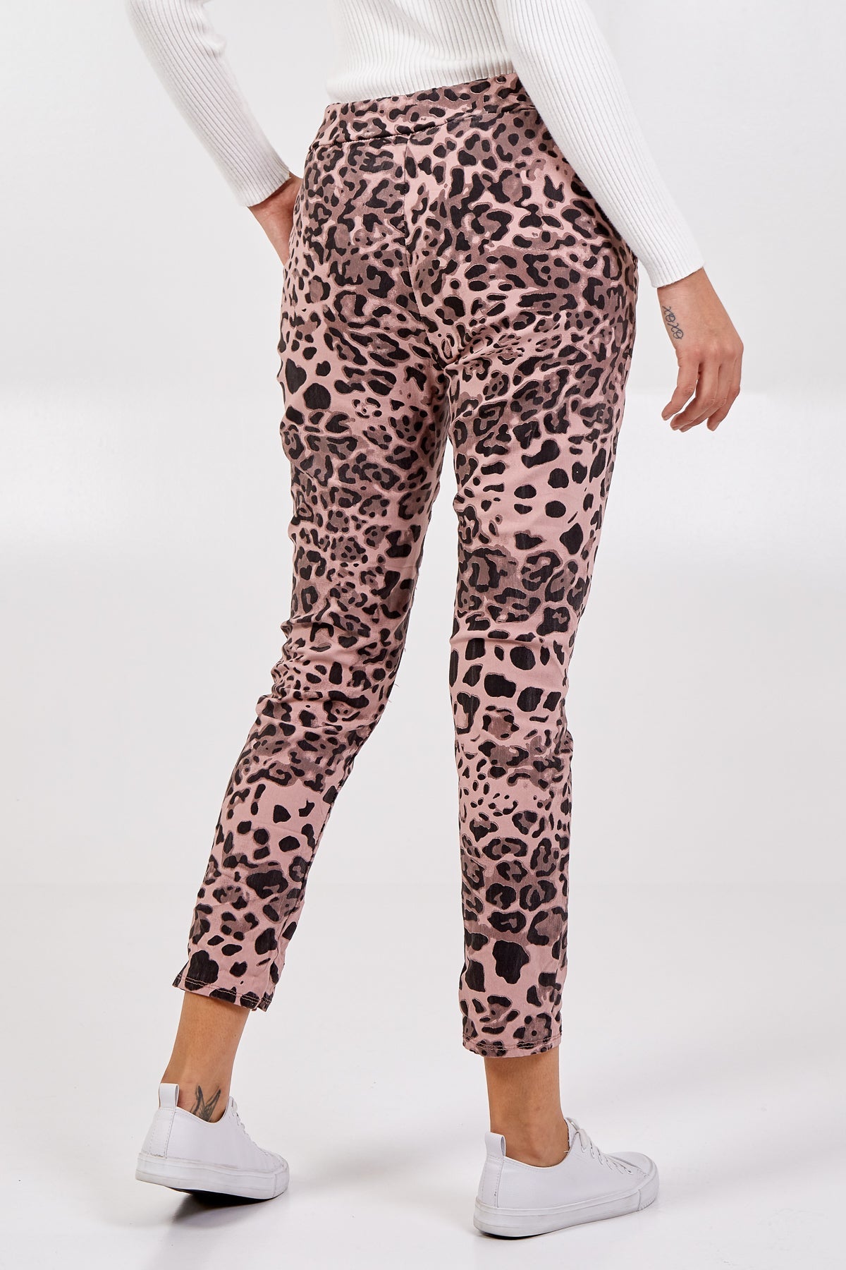 Magic Super Stretch Leopard Print Trousers For Women  - Dropwear
