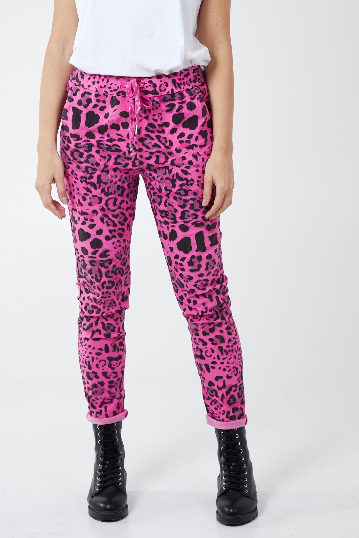 Magic Super Stretch Leopard Print Trousers For Women  - Dropwear