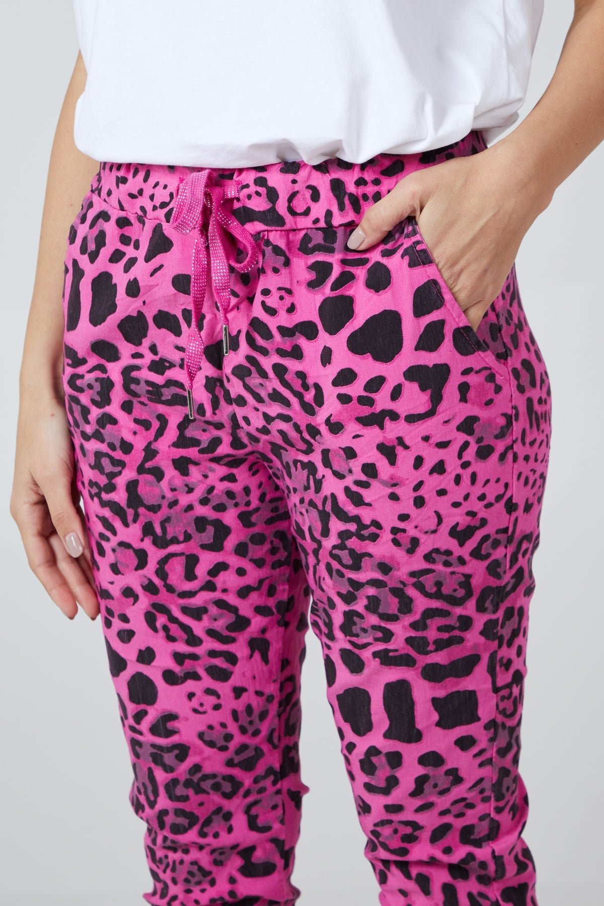 Magic Super Stretch Leopard Print Trousers For Women  - Dropwear