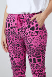 Magic Super Stretch Leopard Print Trousers For Women  - Dropwear