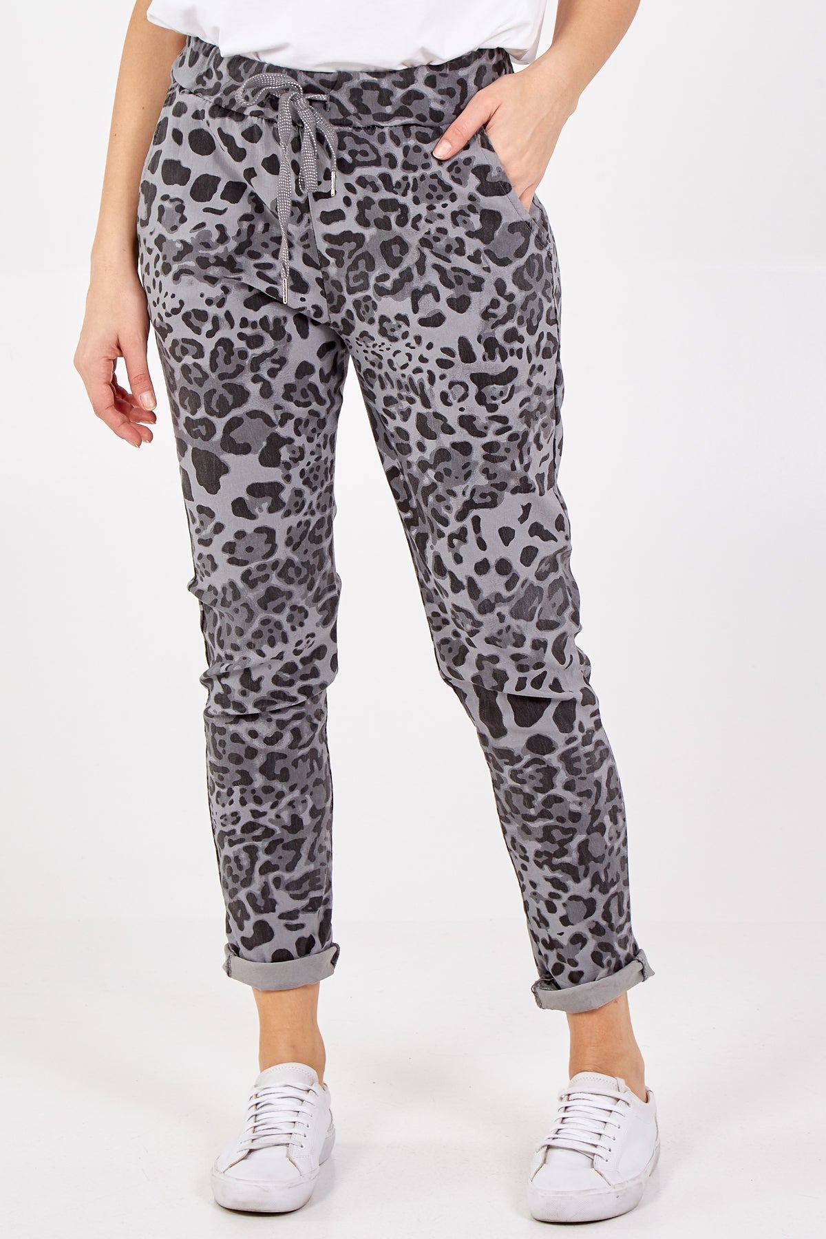Magic Super Stretch Leopard Print Trousers For Women  - Dropwear