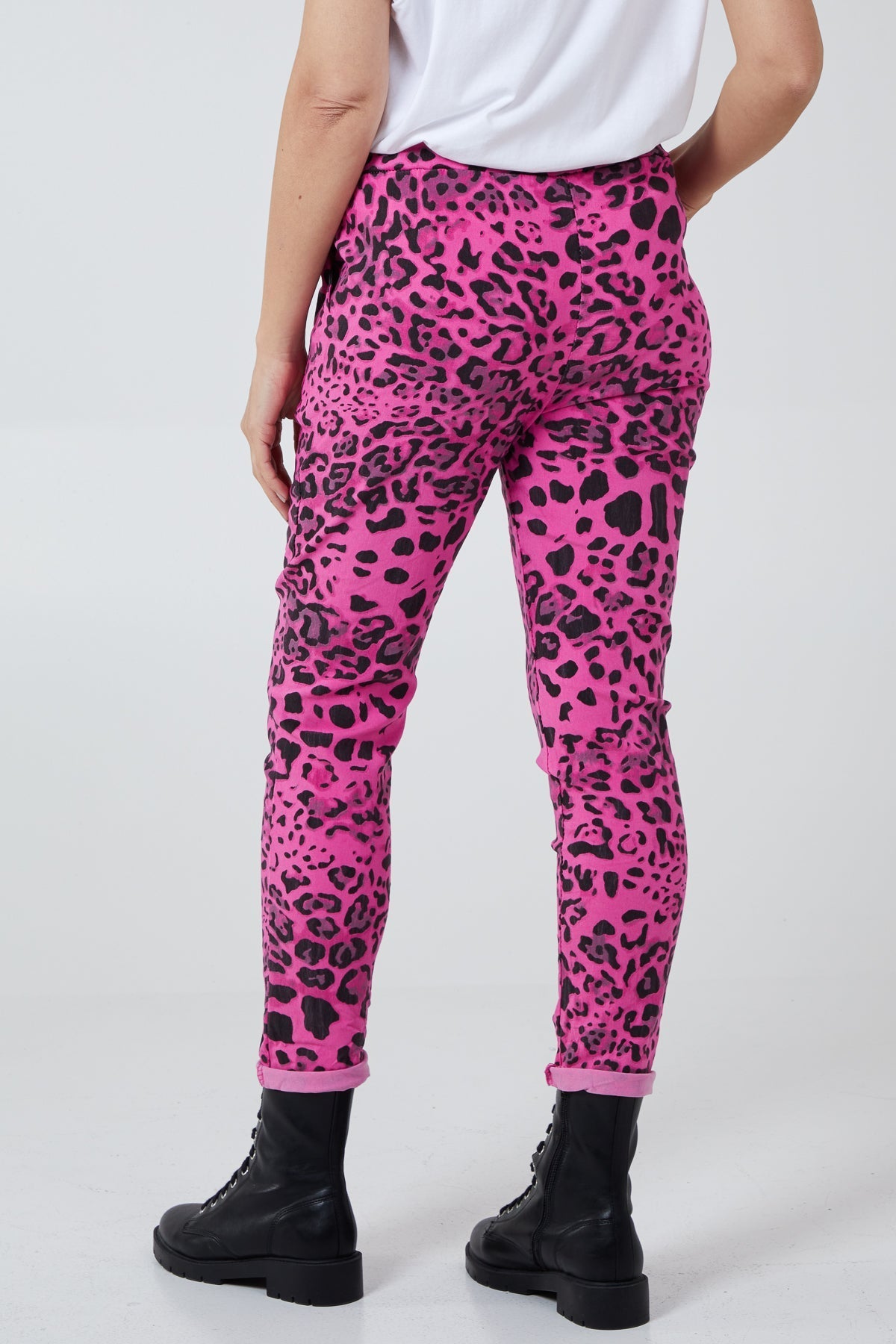 Magic Super Stretch Leopard Print Trousers For Women  - Dropwear
