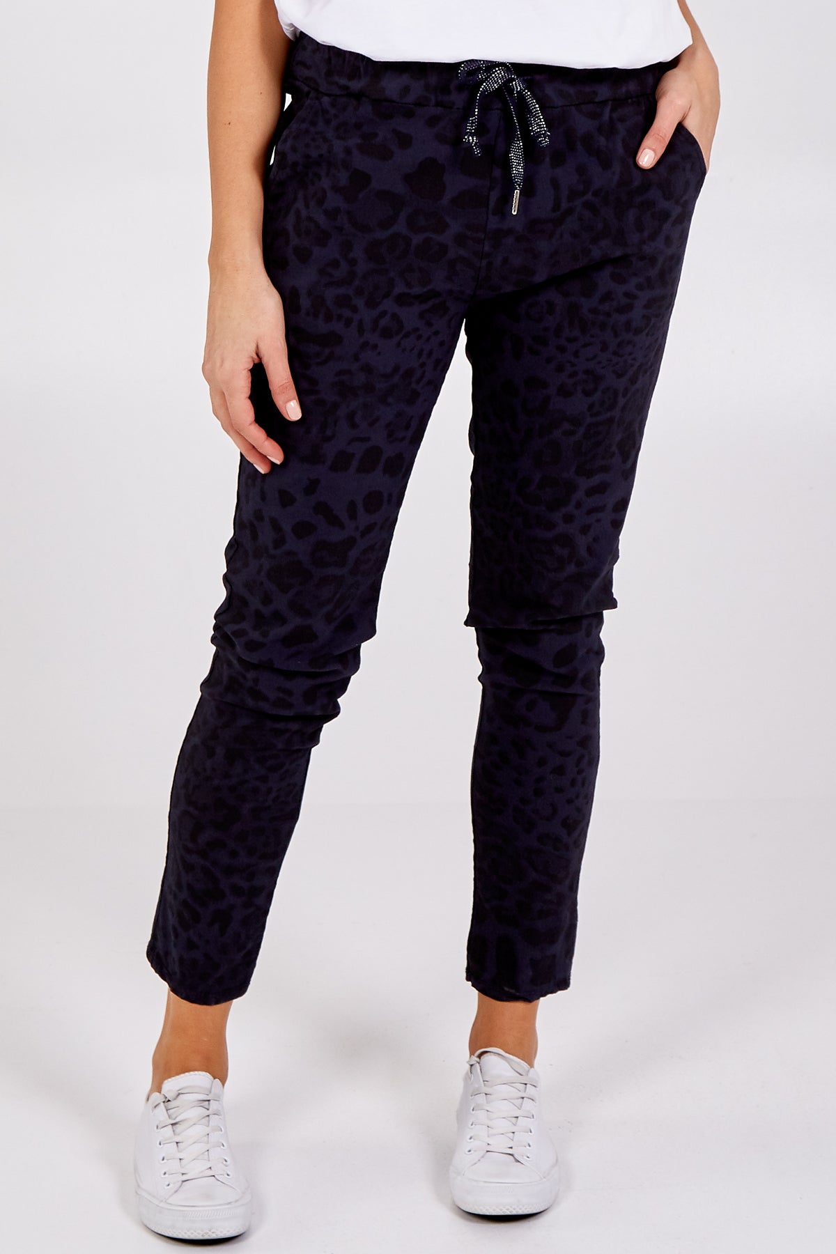 Magic Super Stretch Leopard Print Trousers For Women  - Dropwear