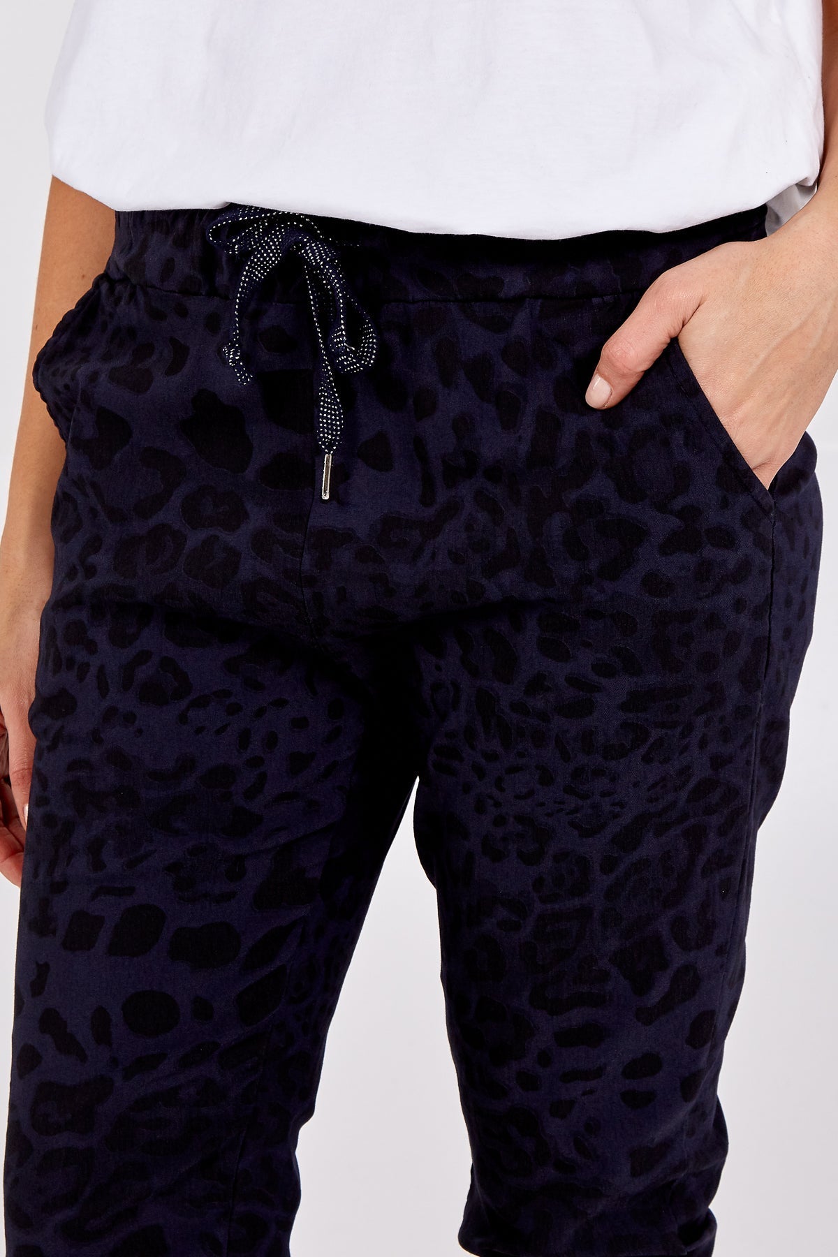 Magic Super Stretch Leopard Print Trousers For Women  - Dropwear