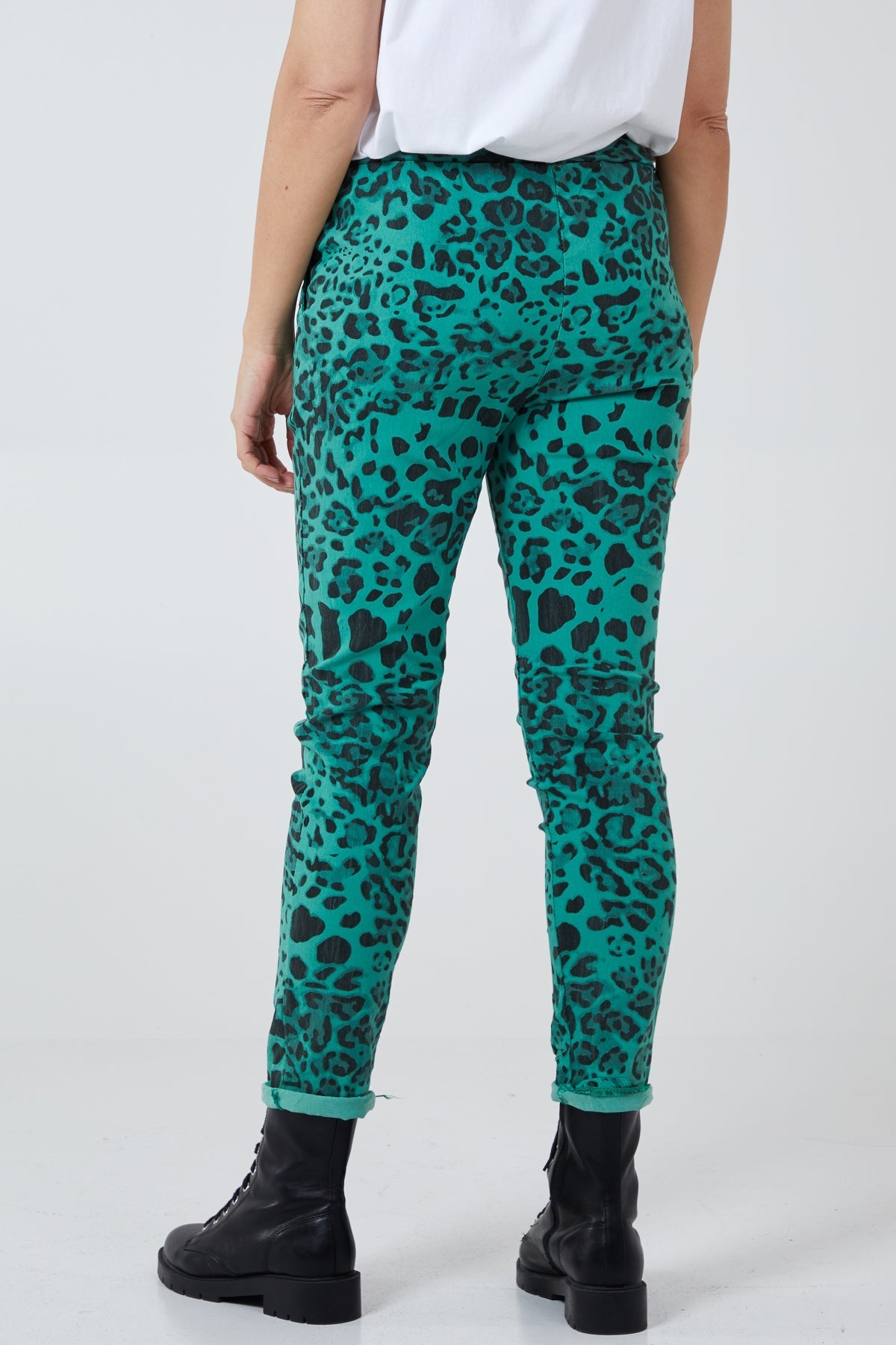 Magic Super Stretch Leopard Print Trousers For Women  - Dropwear