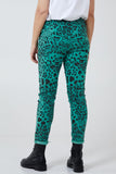 Magic Super Stretch Leopard Print Trousers For Women  - Dropwear