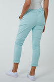 Pink Magic Plain Super Stretch Crushed Trousers For Women ONE SIZE - Dropwear
