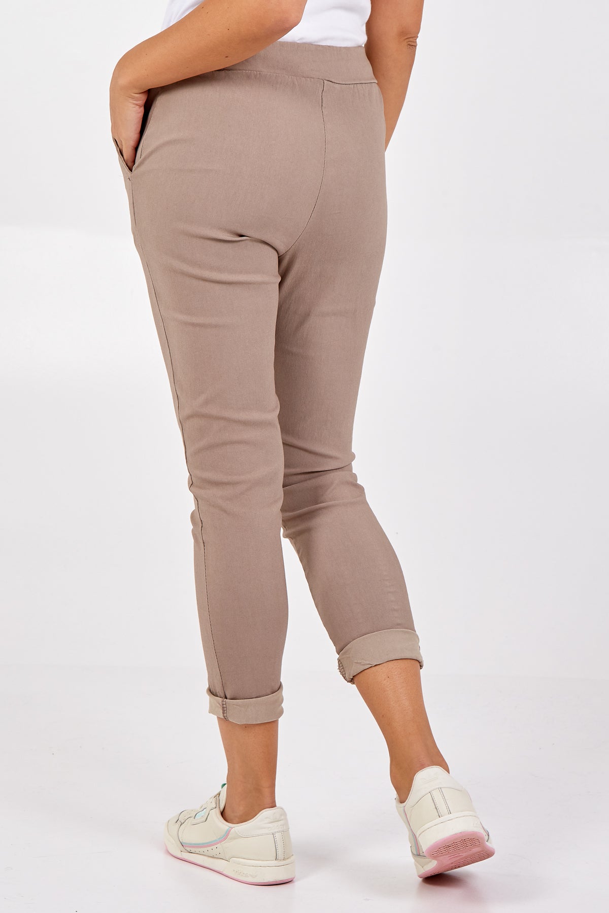 Magic Plain Super Stretch Crushed Trousers For Women  - Dropwear